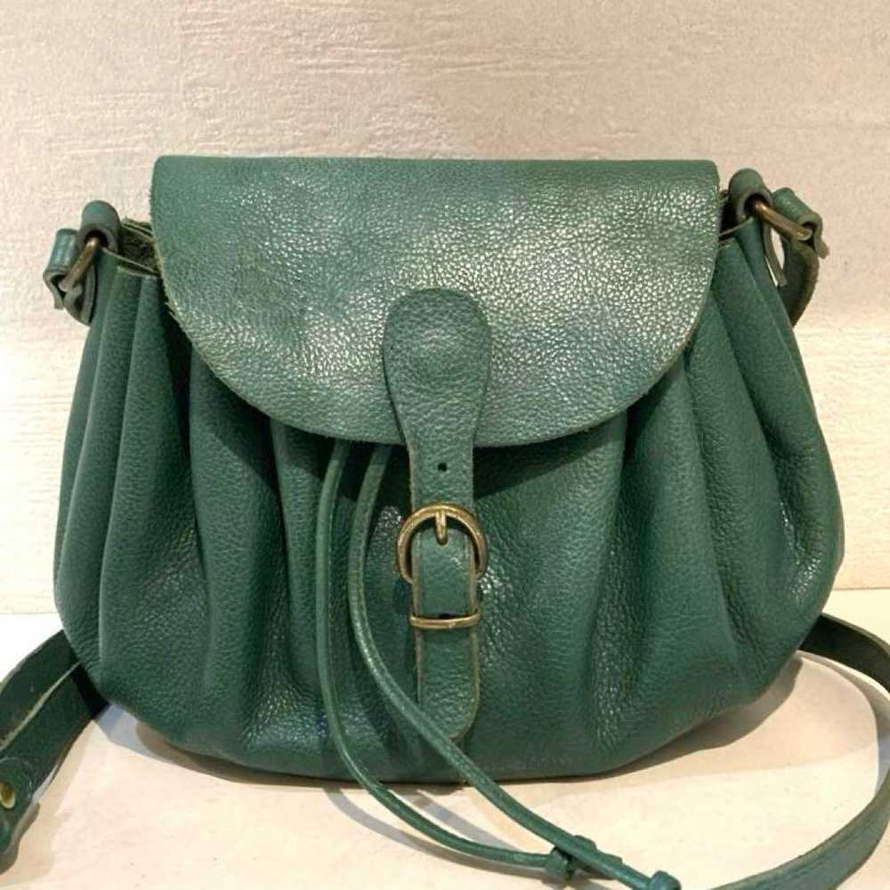 【Like New】IL BISONTE Leather Shoulder Bag Green - image 1