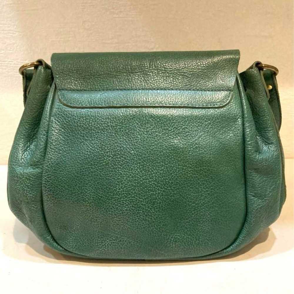 【Like New】IL BISONTE Leather Shoulder Bag Green - image 4