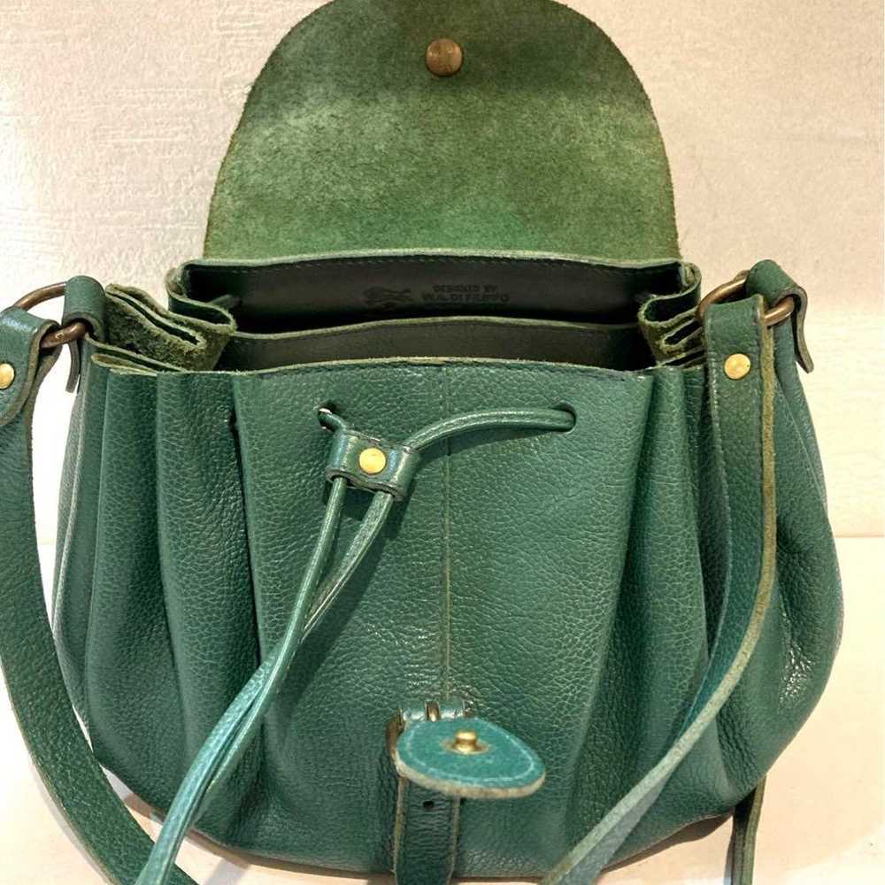 【Like New】IL BISONTE Leather Shoulder Bag Green - image 7