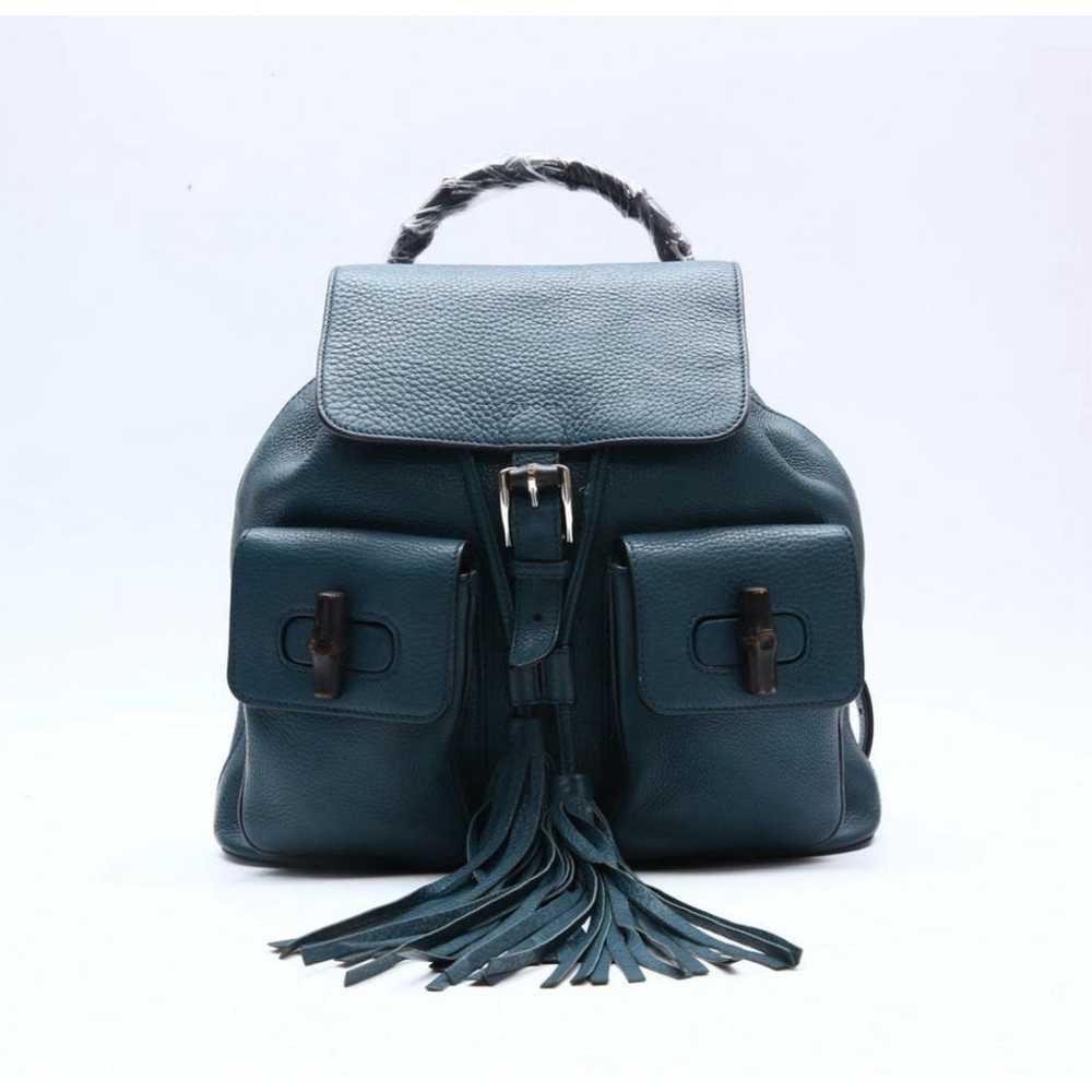 Gucci Bamboo Tassel leather backpack - image 2