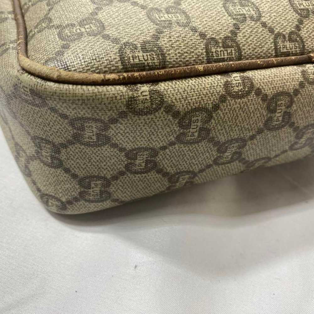 Gucci Shoulder Bag Leather Old Gucci GG Brown Plus - image 7