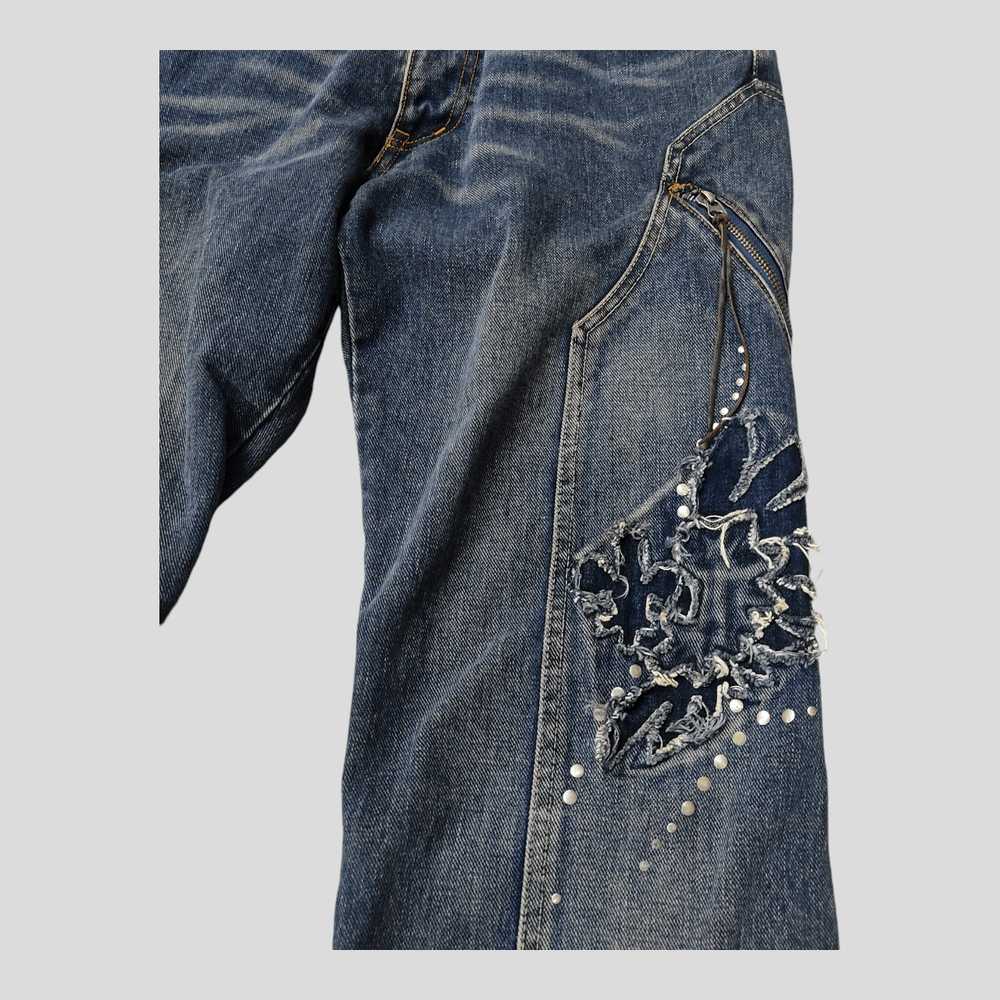 Lad Musician CUSTOM CULTURE Patchwork Flare Denim… - image 5