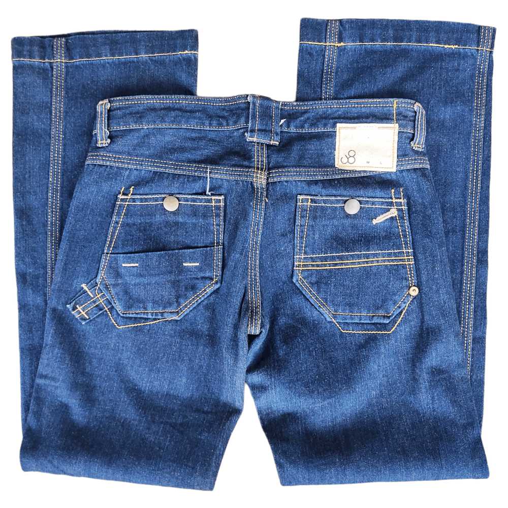 JOHN BULL Low Rise Wide Leg Blue Denim Flare Jeans - image 4