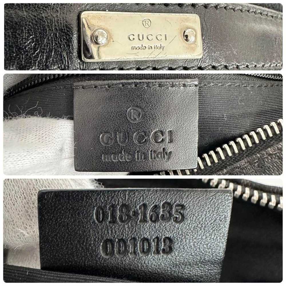 GUCCI Pouch GG Canvas Leather Black with depth - image 7