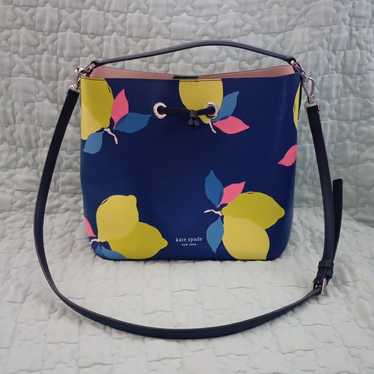 Shops Kate Spade small bucket Lemon Zest cross