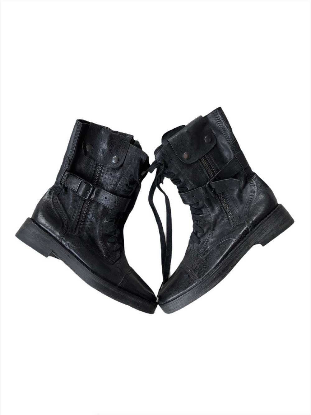 ANN DEMEULEMEESTER 🇮🇹 Leather Tactical Combat B… - image 2