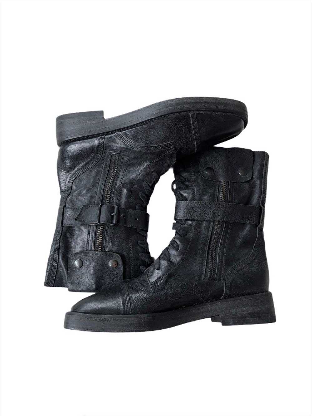 ANN DEMEULEMEESTER 🇮🇹 Leather Tactical Combat B… - image 3