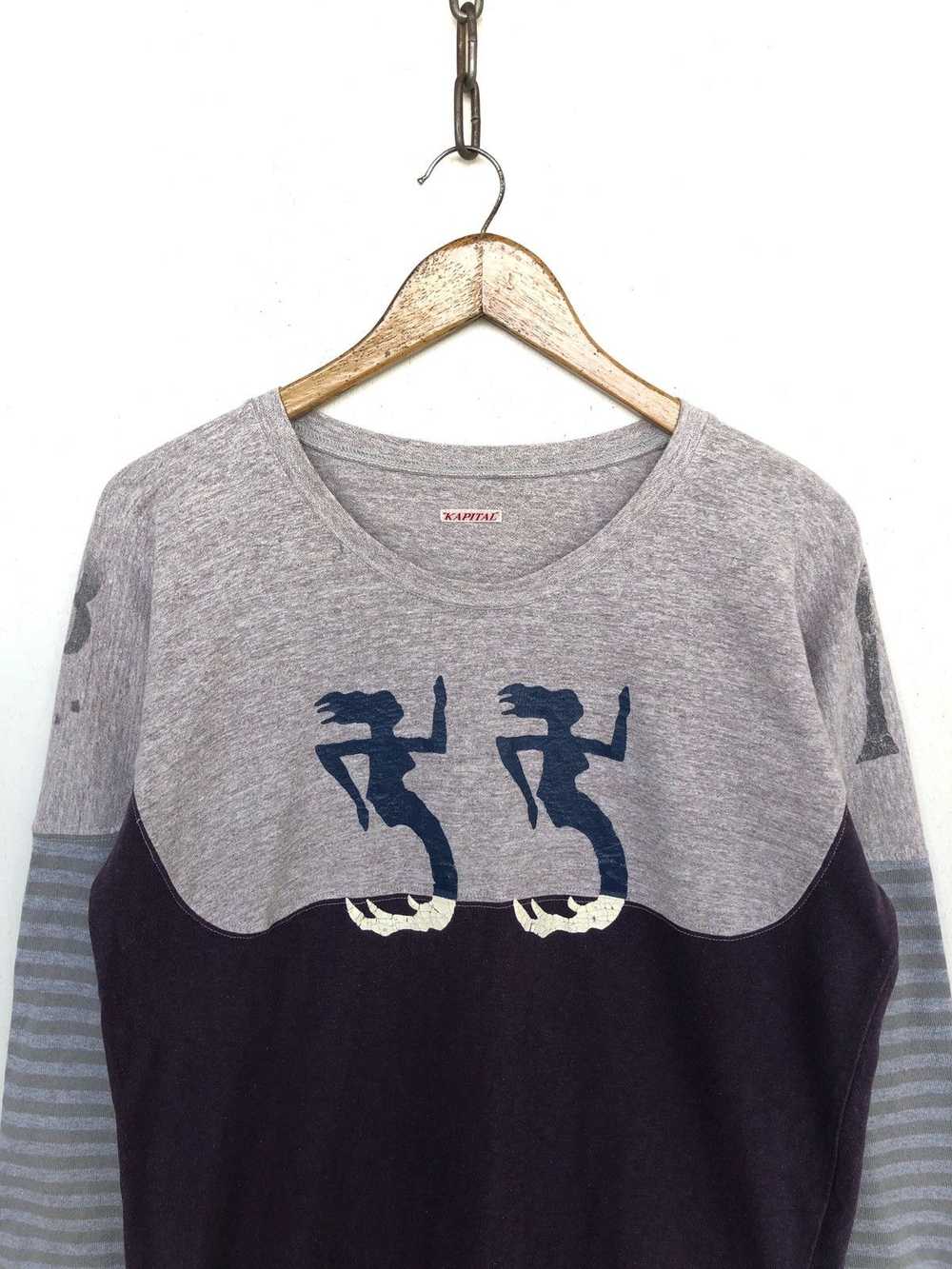 Kapital Hybrid Patchwork "2 Seahorse" Raglan Shirt - image 4