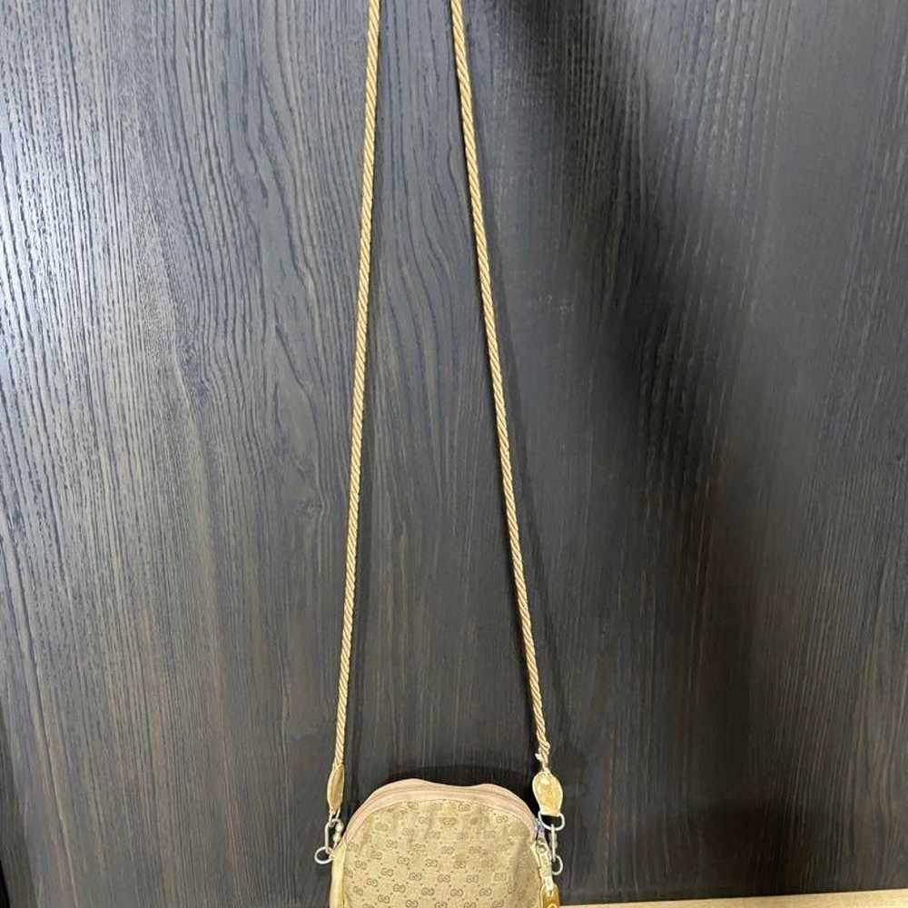 Old Gucci Shoulder Bag GG Pattern Interlocking Le… - image 3