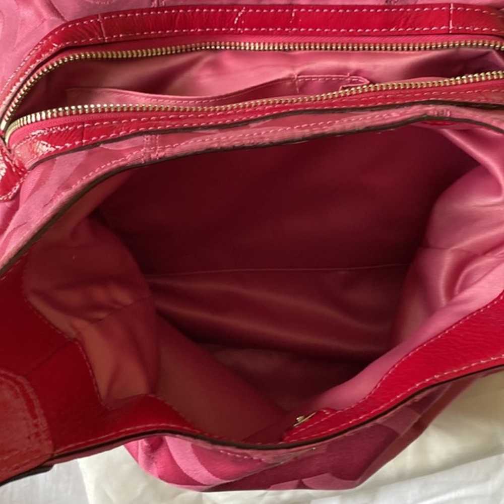 Hot Pink Coach Purse - image 10