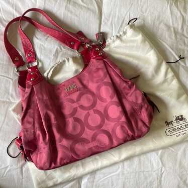 Hot Pink Coach Purse - image 1