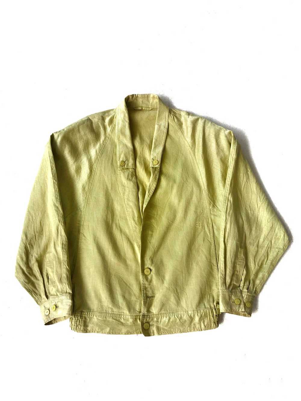 Classic Balenciaga Lime Green Linen Oversized Bom… - image 8