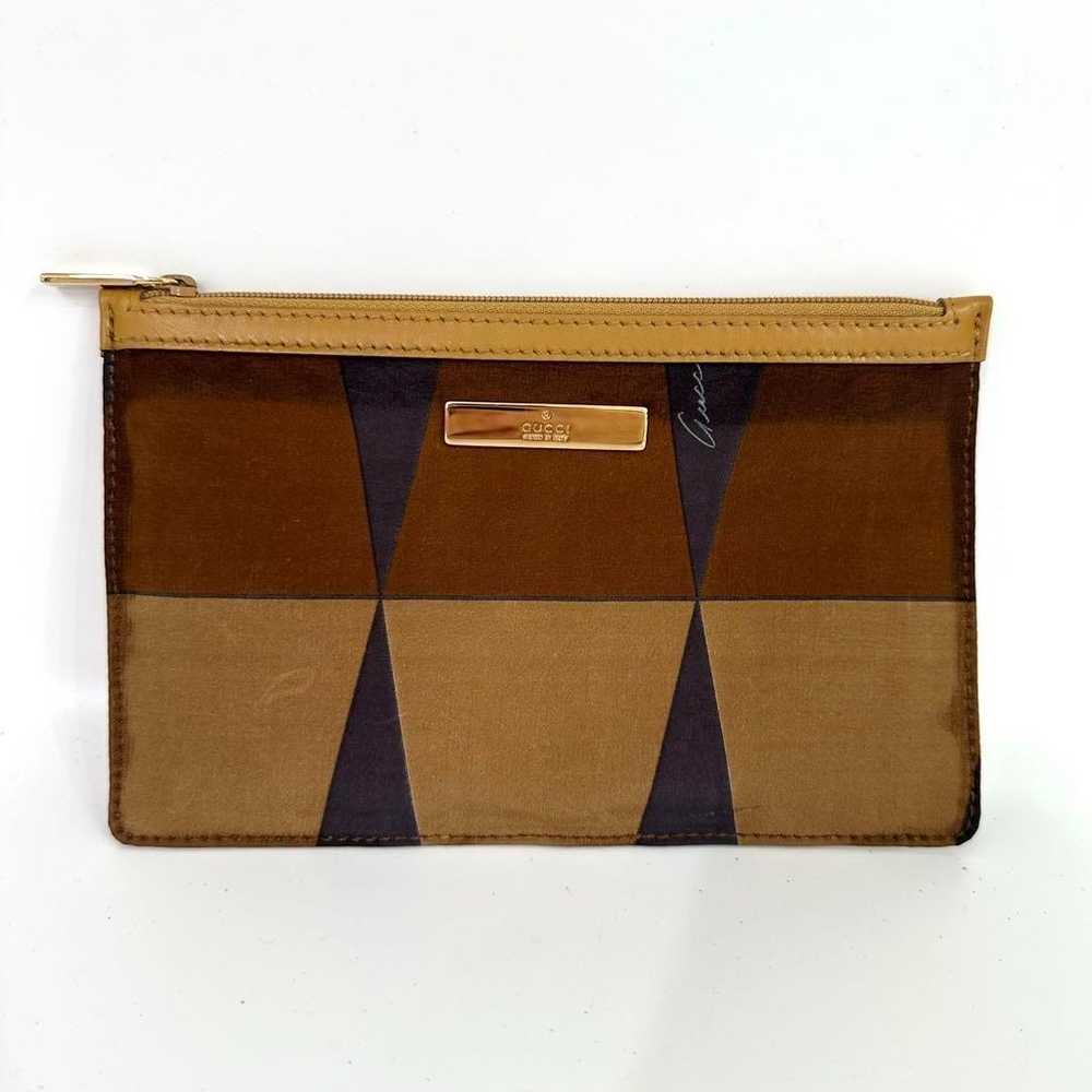 GUCCI Flat Pouch Nylon Leather with Box - image 2