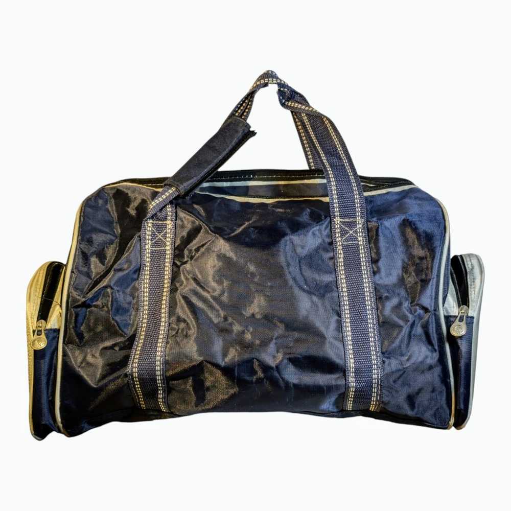 Vintage ADIDAS Duffle Bag Women's Navy Silver Sho… - image 4