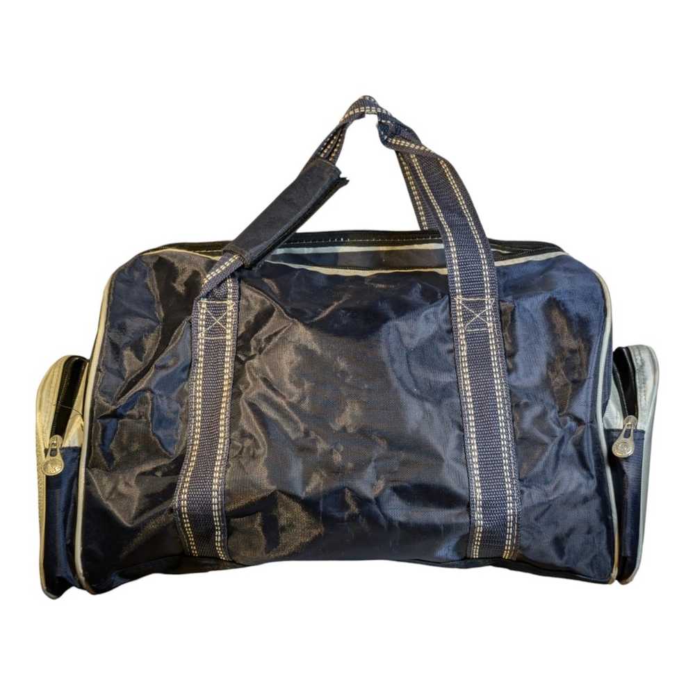 Vintage ADIDAS Duffle Bag Women's Navy Silver Sho… - image 5