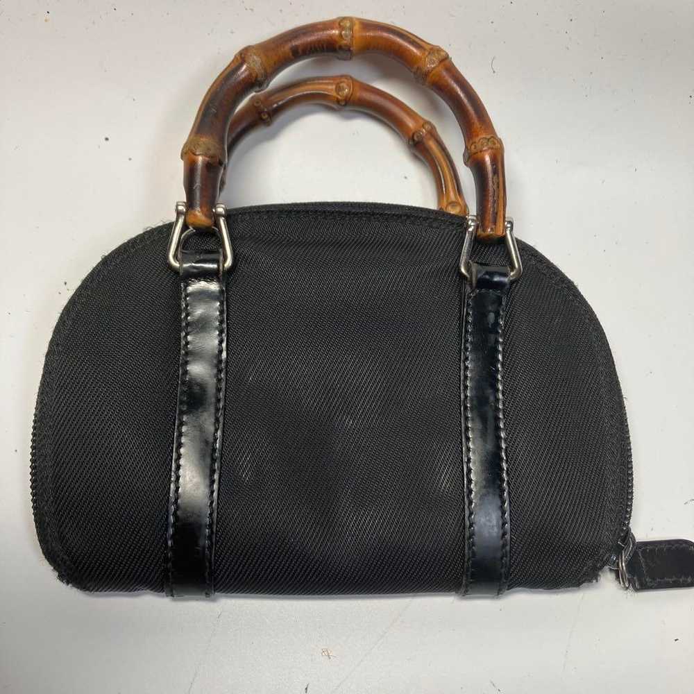 GUCCI Old Gucci Bamboo Nylon 2Way Mini Shoulder B… - image 1