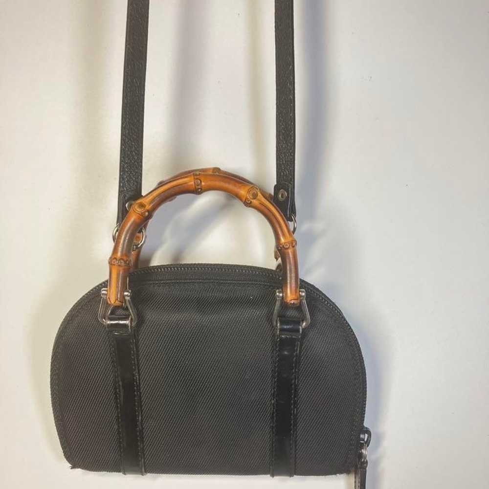 GUCCI Old Gucci Bamboo Nylon 2Way Mini Shoulder B… - image 6