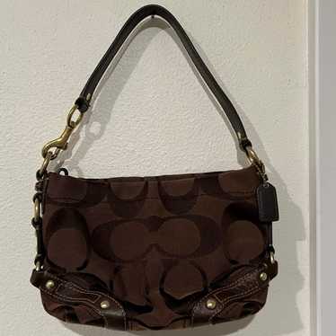 Coach Small Brown Baguette Shoulder Bag