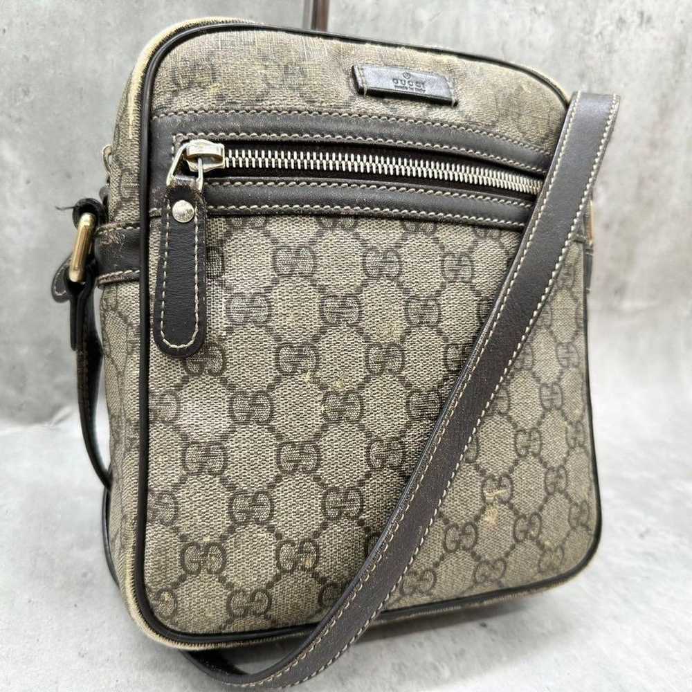 【Good Condition】Gucci Shoulder Bag GG Supreme PVC… - image 1