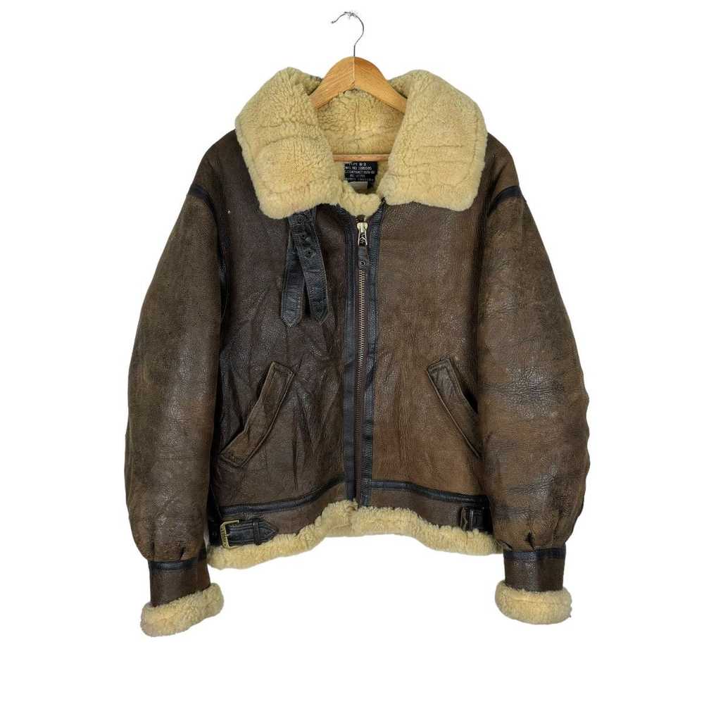 ☀️80s AVIREX LIMITED SHEEPSKIN B3 LEATHER JACKET - image 1