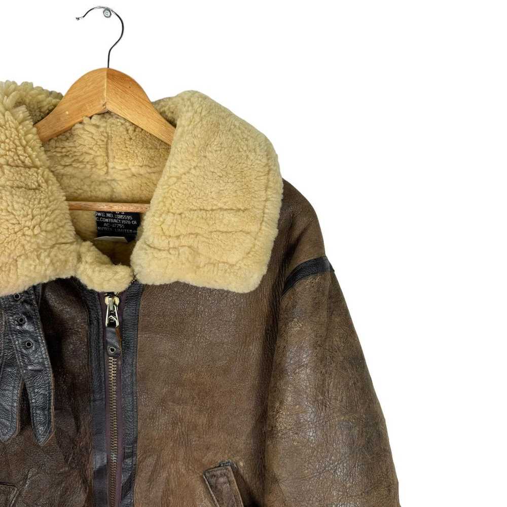 ☀️80s AVIREX LIMITED SHEEPSKIN B3 LEATHER JACKET - image 3