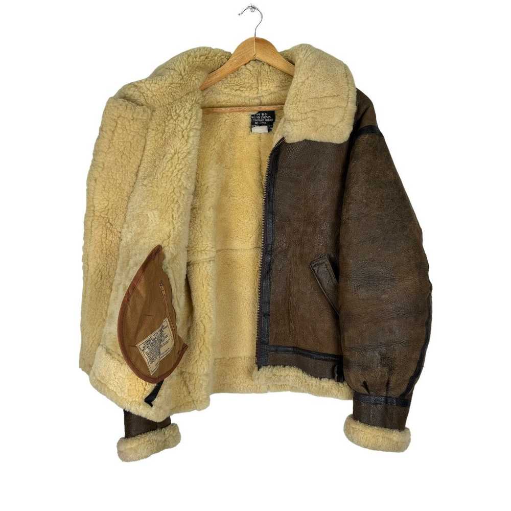 ☀️80s AVIREX LIMITED SHEEPSKIN B3 LEATHER JACKET - image 7