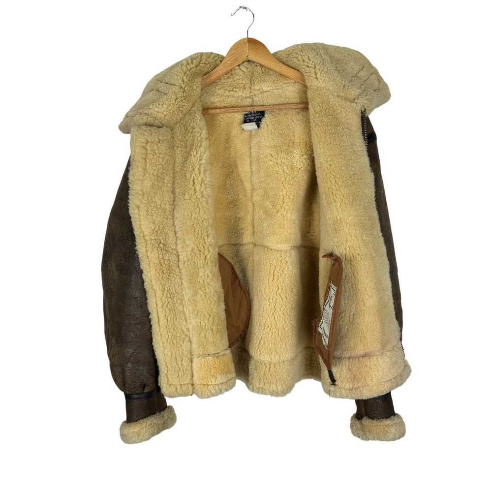 ☀️80s AVIREX LIMITED SHEEPSKIN B3 LEATHER JACKET - image 8