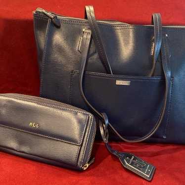 Lauren, Ralph Lauren navy blue handbag