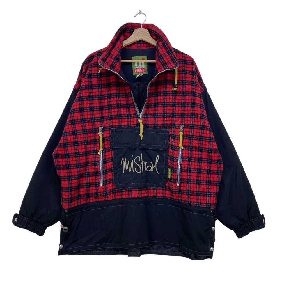 Vintage - Mistral wool tartan anorak style jacket - image 1