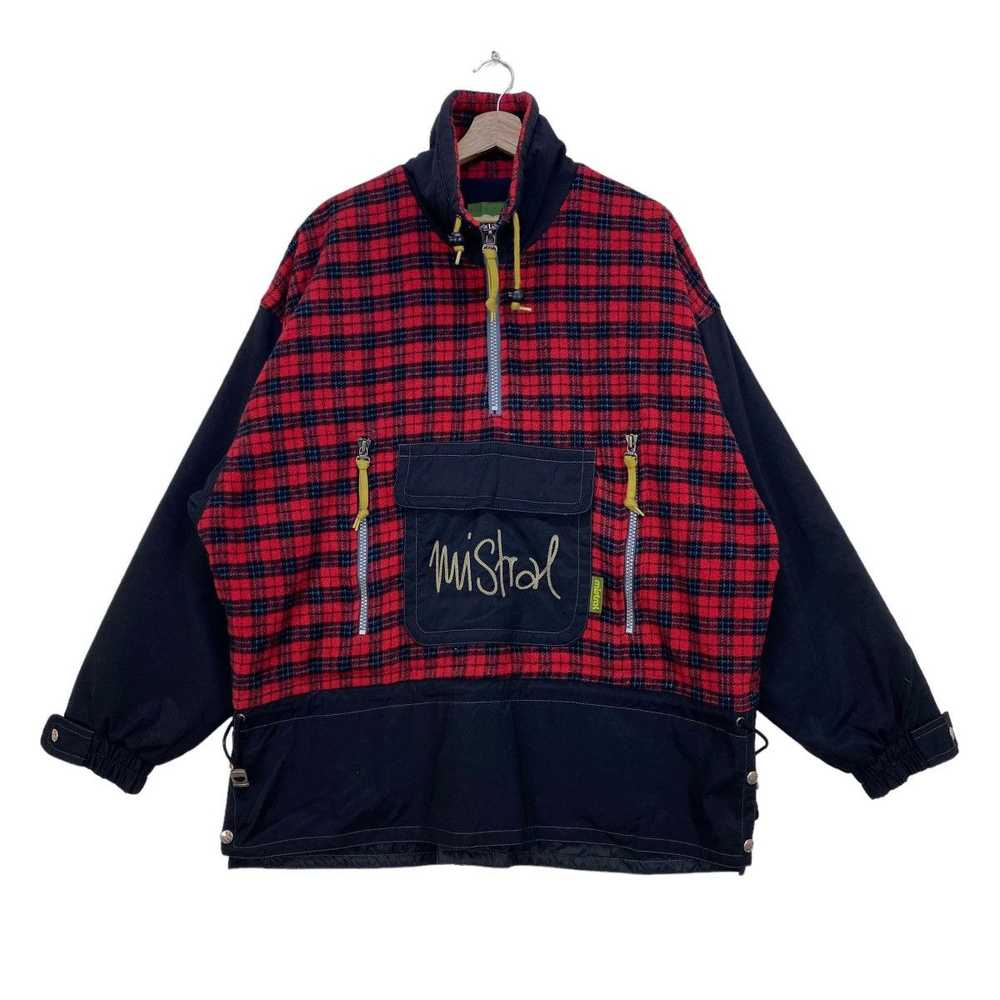 Vintage - Mistral wool tartan anorak style jacket - image 2