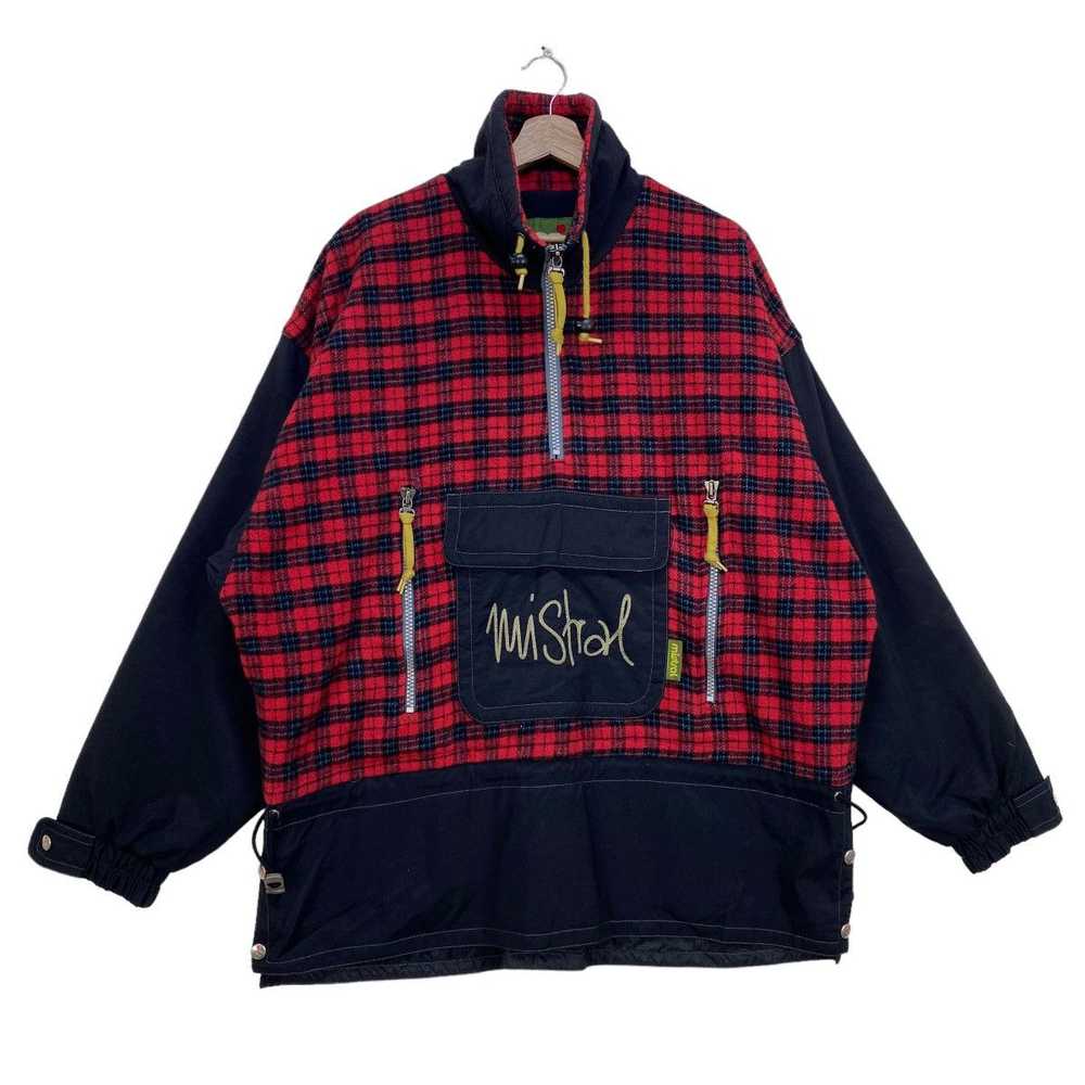 Vintage - Mistral wool tartan anorak style jacket - image 4