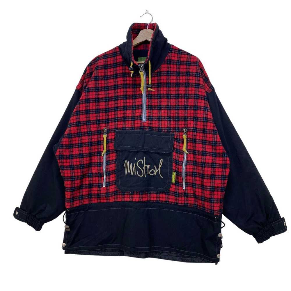 Vintage - Mistral wool tartan anorak style jacket - image 5