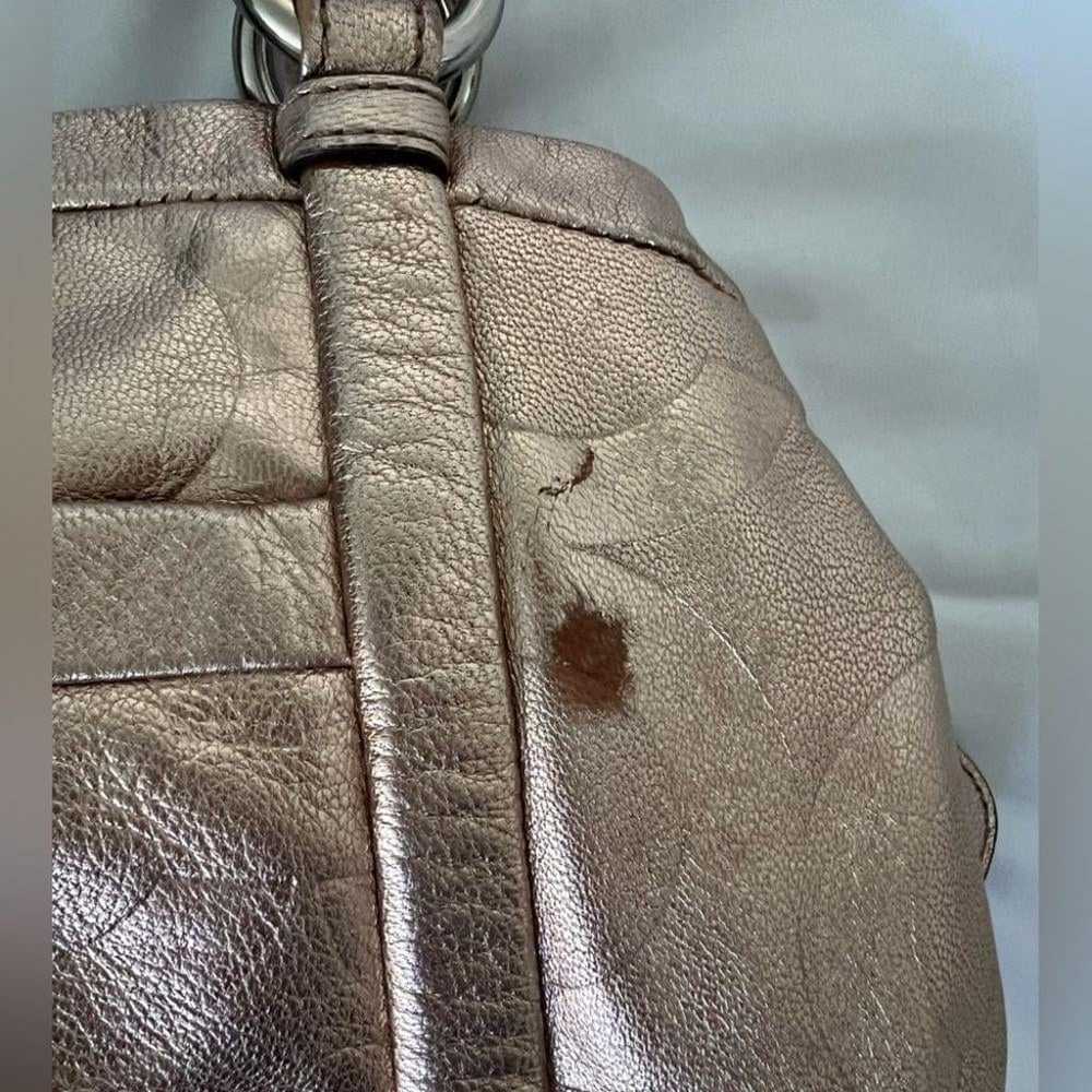 Coach Large Rose Gold Leather Satchel Bag - image 6