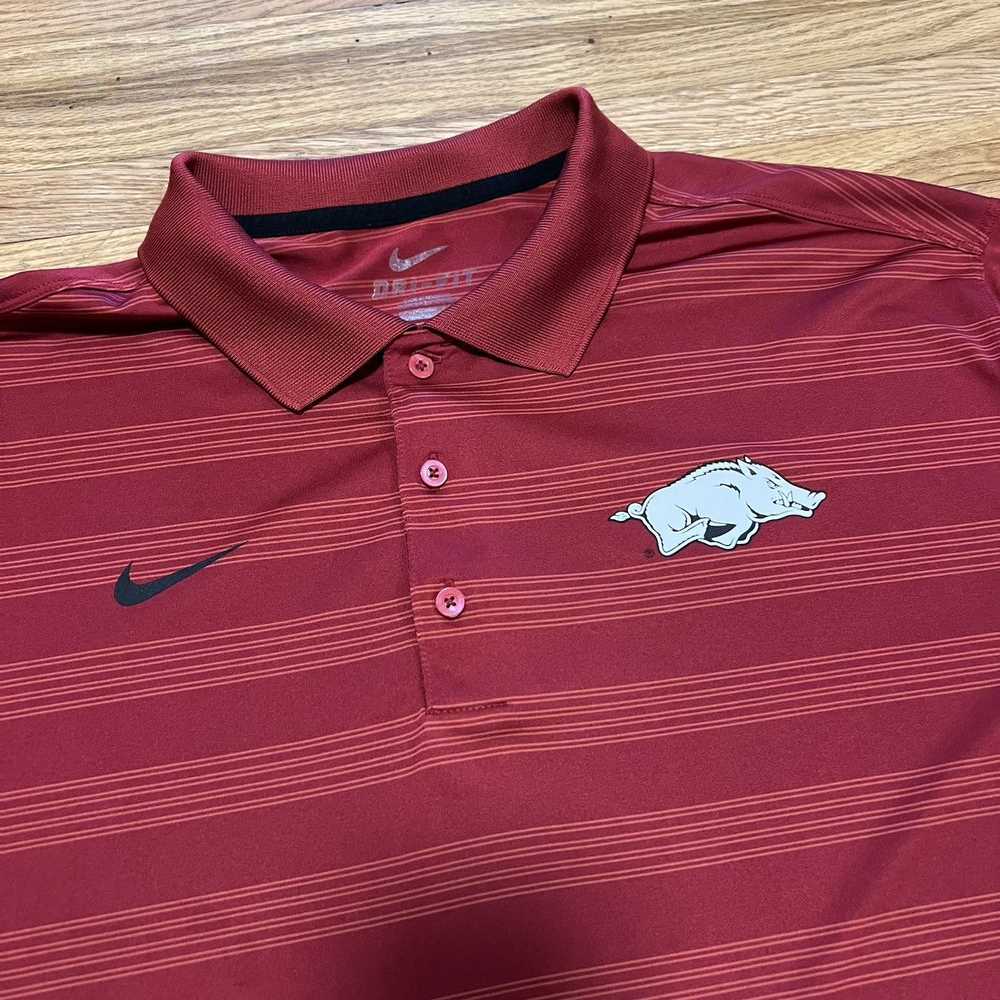 Nike Arkansas Razorbacks Polo Shirt Size XL Nike - image 2