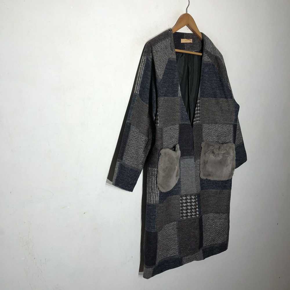 Japanese Brand - MASSIVE Long Jacket Patch Work I… - image 3