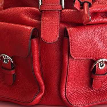 Michael Kors Red Leather Backpack