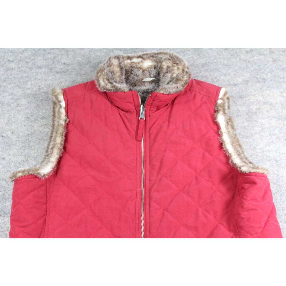 Vintage Charter Club Vest Size Large L Faux Fur R… - image 2