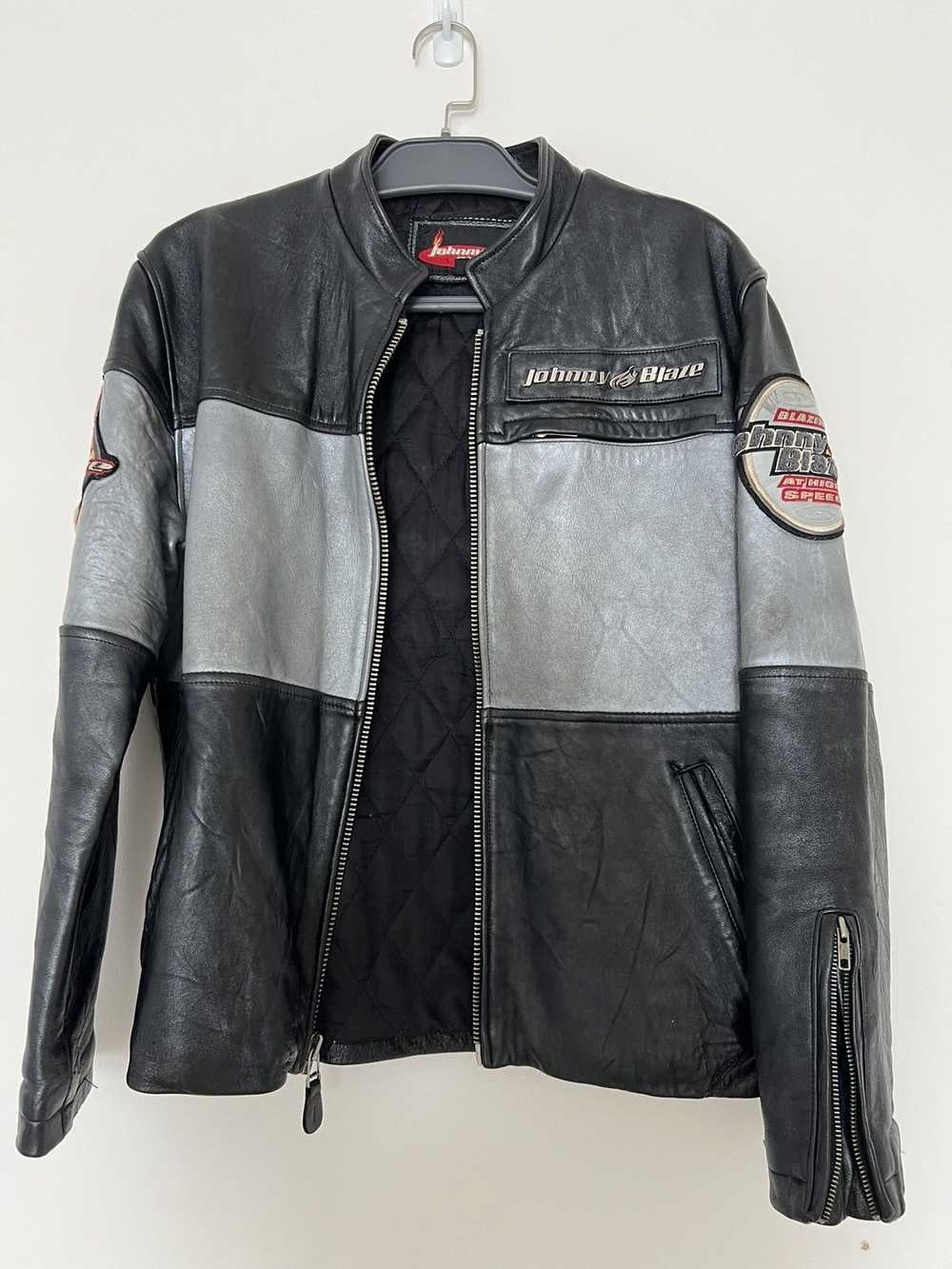 Very Rare × Vintage Johnny blaze leather race jac… - image 1