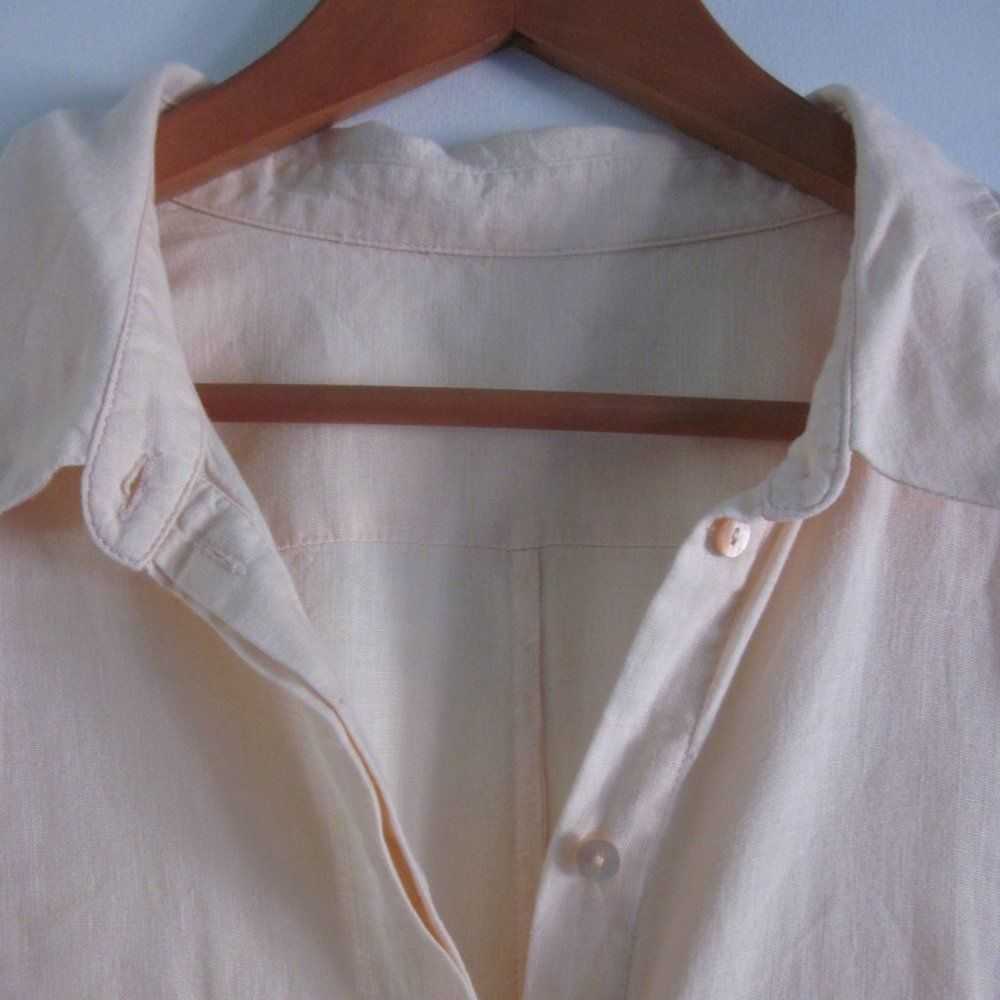 Eileen Fisher J Jill Long Linen Button Front Shir… - image 2