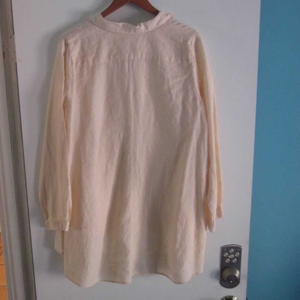 Eileen Fisher J Jill Long Linen Button Front Shir… - image 3