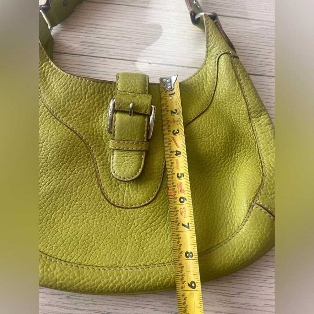 Michael Kors green leather vintage hobo shoulder … - image 2