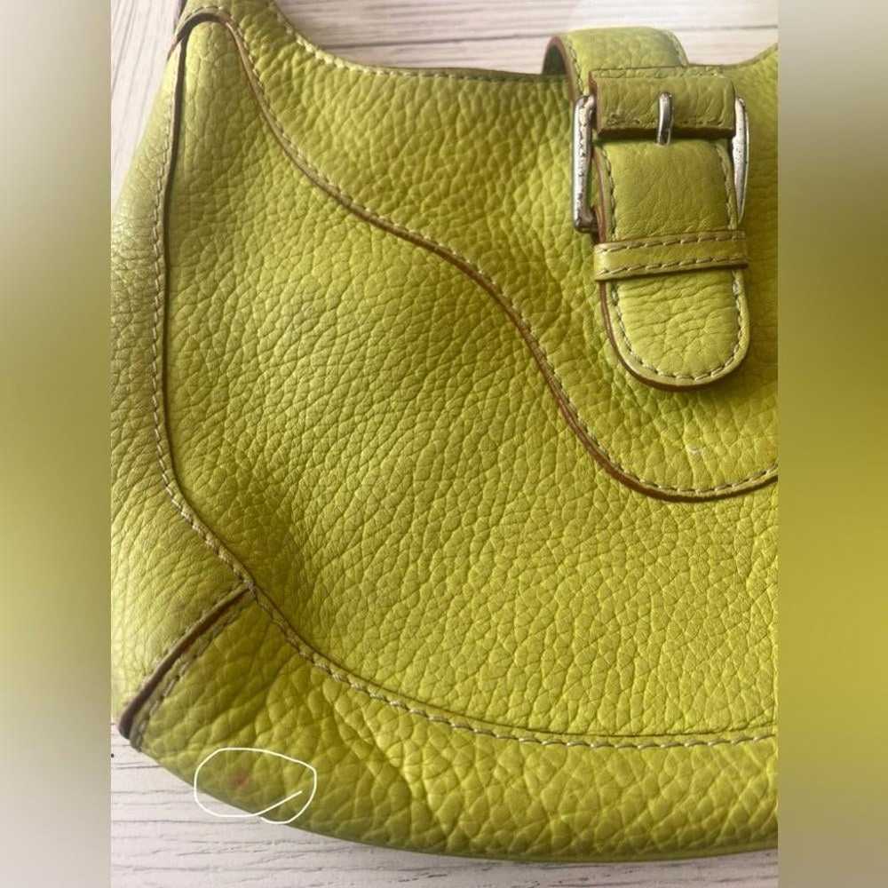 Michael Kors green leather vintage hobo shoulder … - image 4