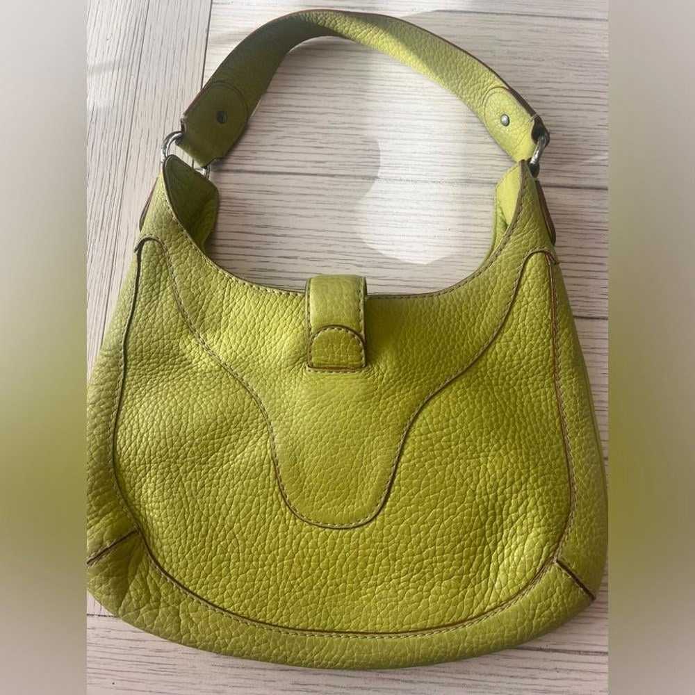 Michael Kors green leather vintage hobo shoulder … - image 8