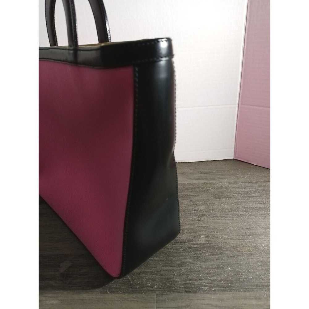 Kate Spade Pink Black Canvas Tote Vintage 2000 - image 11