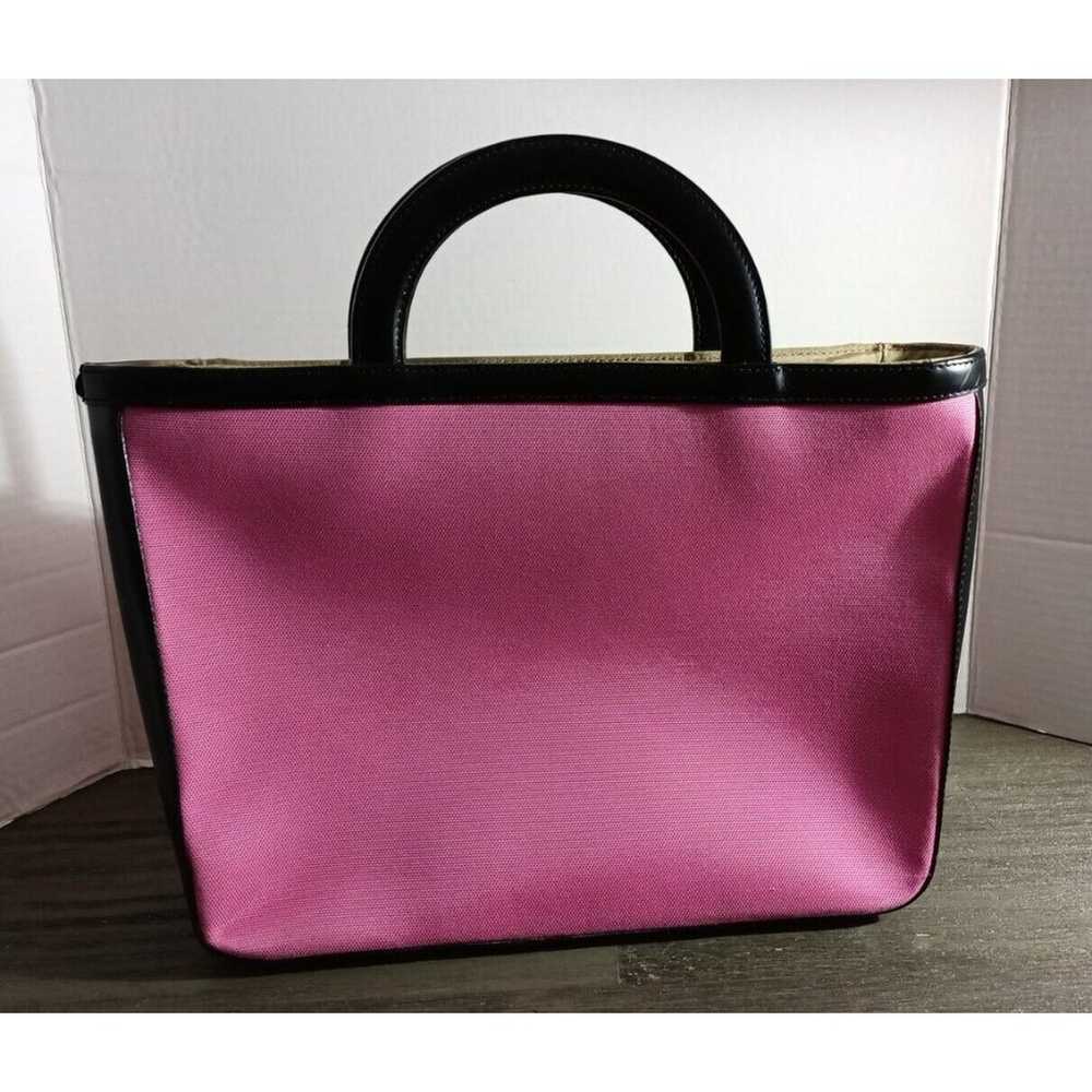 Kate Spade Pink Black Canvas Tote Vintage 2000 - image 2