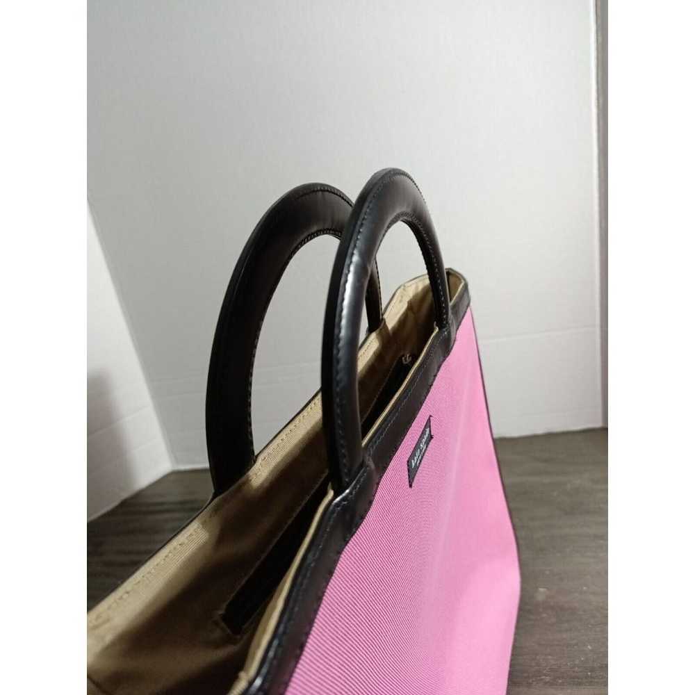 Kate Spade Pink Black Canvas Tote Vintage 2000 - image 9