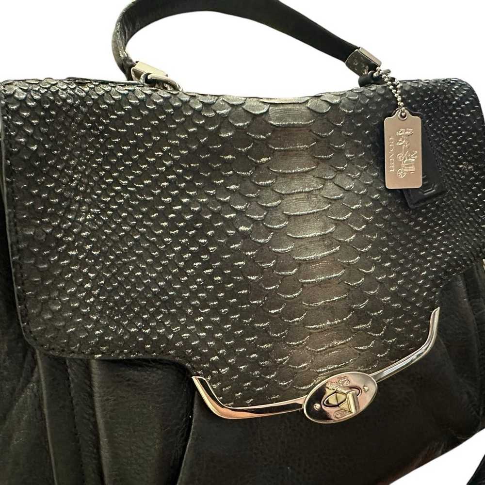 COACH black glitter python SATCHEL - image 2