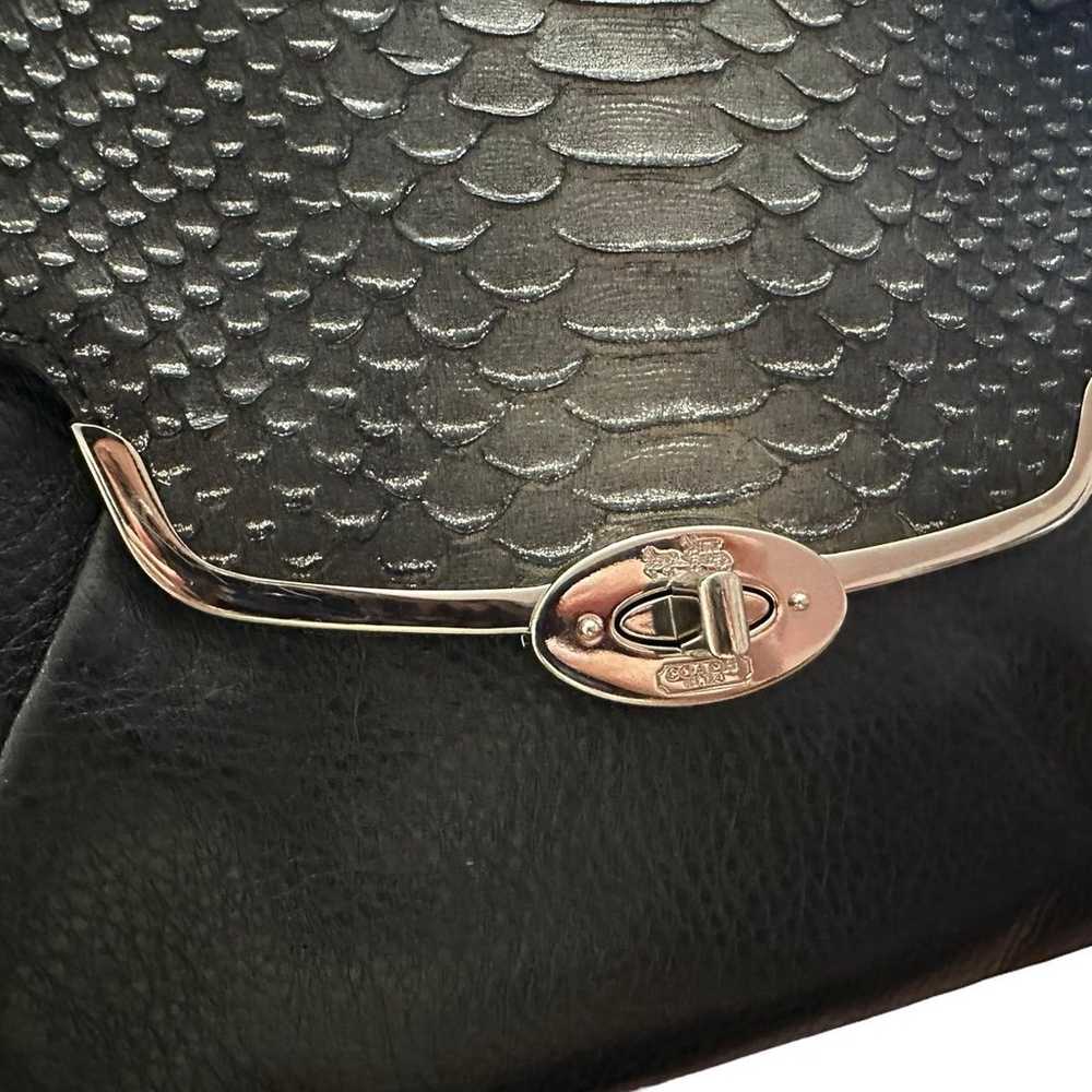 COACH black glitter python SATCHEL - image 8