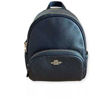 COACH Authentic Pebble Leather Mini Court Backpac… - image 1