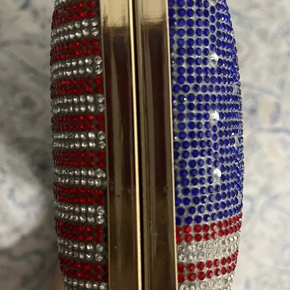 Crystal American flag clutch - image 3